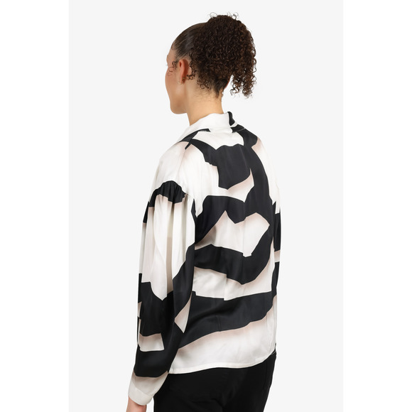 Dries Van Noten Black/White Open Blouse Size 36 - Picture 3 of 3